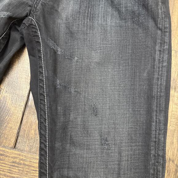 Men’s ASAP AKADEMIKS Small Arms Patrol Jeans, Black, 36x32, Vtg, Y2K, Distressed - Picture 8 of 11